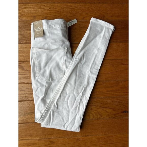 Tall 10" highest-rise toothpick jean in white, Size T27 - Picture 2 of 4